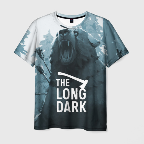 Мужская футболка 3D с принтом The Long Dark медведь, вид спереди #2
