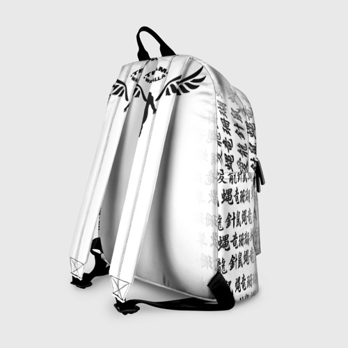 Рюкзак 3D с принтом WALHALLA TEAM (НА СПИНЕ) БЕЛЫЕ ИЕРОГЛИФЫ, вид сзади #1