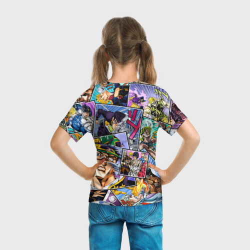 Детская футболка 3D с принтом JoJo's Bizarre Adventure - Джорно Джованна, вид сзади #2