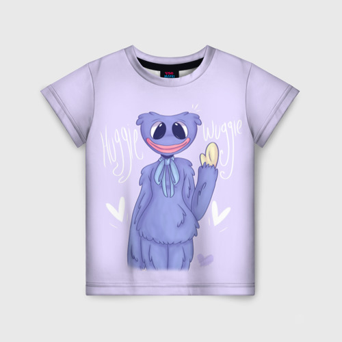 Детская футболка 3D с принтом Милашка Хагги Вагги - Poppy Playtime, вид спереди #2