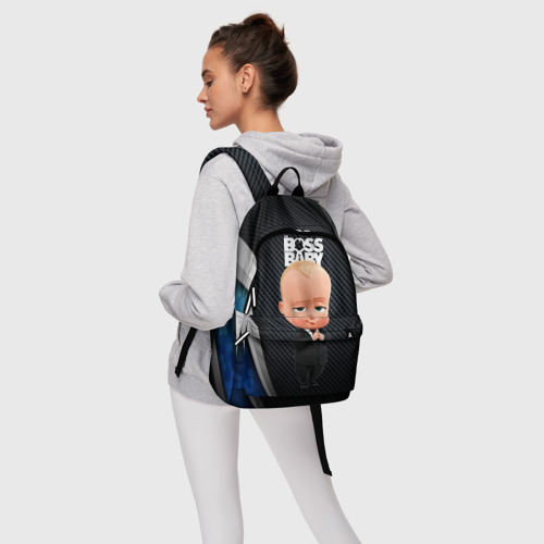 Рюкзак 3D с принтом BOSS black \ blue, фото #4