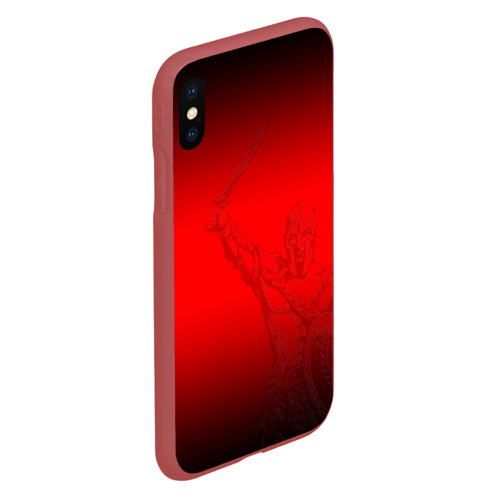Чехол для iPhone XS Max матовый с принтом Спартак Гладиатор Red Theme, вид сбоку #3