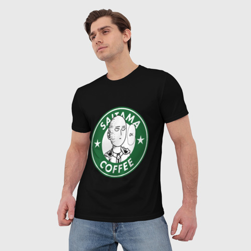 Мужская футболка 3D с принтом One-Punch MAN ok coffee, фото на моделе #1