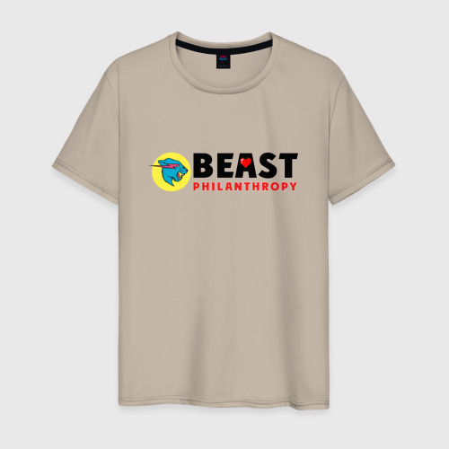 Мужская футболка хлопок с принтом Mr Beast Philanthropy, вид спереди #2