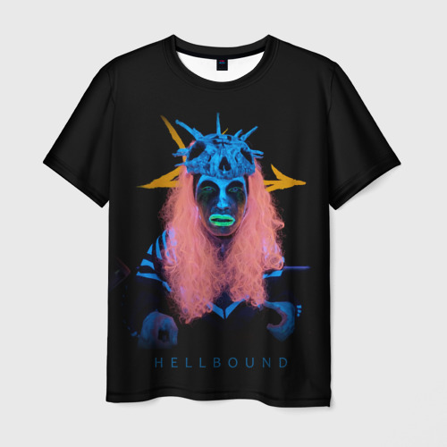 Мужская 3D футболка с принтом Hellbound остриё, вид спереди #2