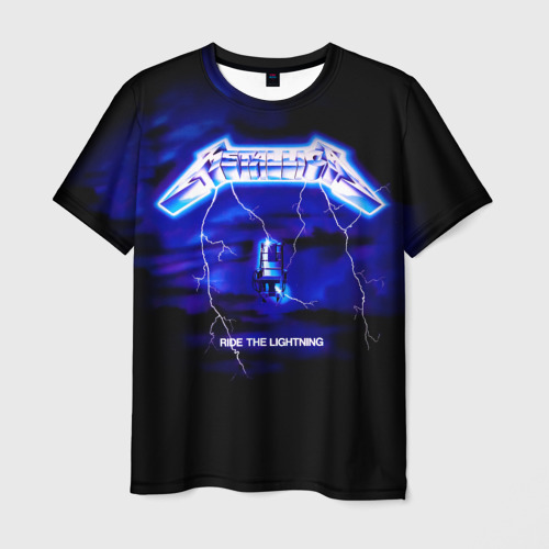 Мужская футболка 3D с принтом Ride the Lightning - Metallica, вид спереди #2