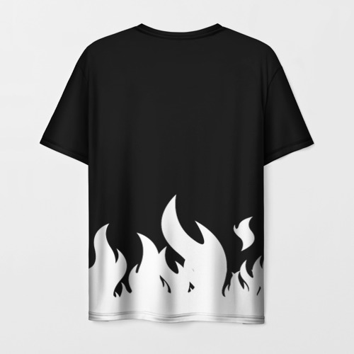 Мужская футболка 3D с принтом Fortnite Огонь, вид сзади #1