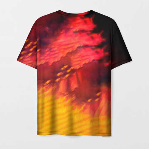 Мужская футболка 3D с принтом Крещение огнём - Ария, вид сзади #1