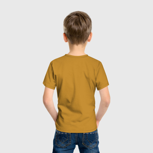 Детская футболка хлопок с принтом Щелкунчик face, вид сзади #2