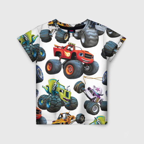 Детская футболка 3D с принтом Вспыш и чудо машинки - Персонажи, вид спереди #2