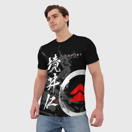 Мужская футболка 3D с принтом Ghost of Tsushima Призрак Цусимы, фото на моделе #1