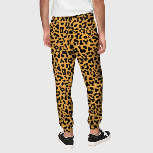 Мужские брюки 3D с принтом Леопард Leopard, вид сзади #2