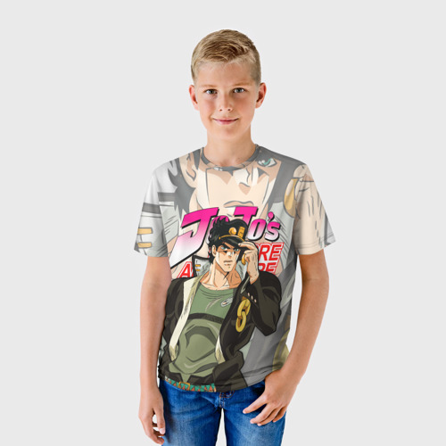 Детская футболка 3D с принтом JoJo Bizarre Adventure ДжоДжо, фото на моделе #1