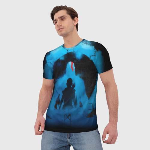 Мужская футболка 3D с принтом Бог войны Рагнарёк God of war, фото на моделе #1