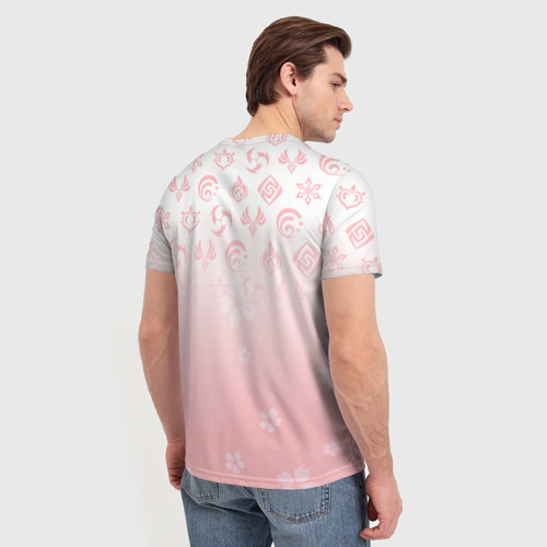 Мужская футболка 3D с принтом GENSHIN IMPACT, ДИОНА | ГЕНШИН ИМПАКТ, вид сзади #2
