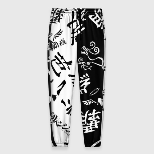 Мужские брюки 3D с принтом Tokyo Revengers Black & White, вид спереди #2