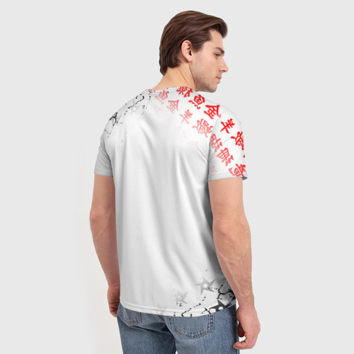 Мужская футболка 3D с принтом Призрак Цусимы эмблема ghost of Tsushima, вид сзади #2