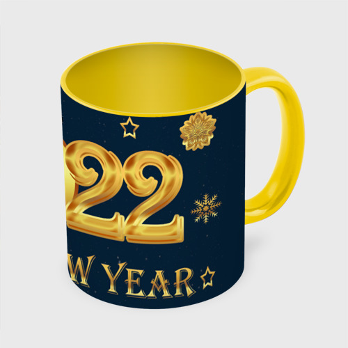 Кружка с полной запечаткой с принтом Happy New Year 2022!, вид сбоку #3