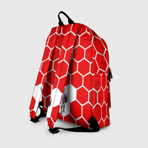 Рюкзак 3D с принтом Красно-Белая Сила, вид сзади #1