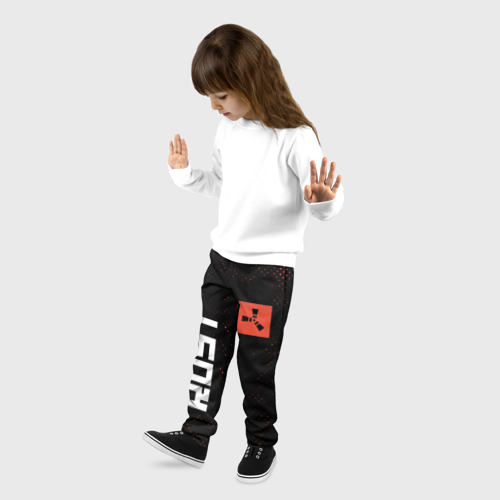 Детские брюки 3D с принтом RUST - Гранж, фото на моделе #1