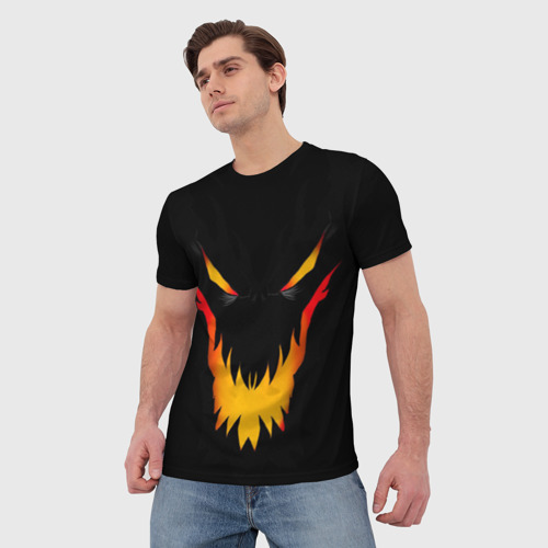 Мужская футболка 3D с принтом Dota 2 black Shadow Fiend Тень, фото на моделе #1