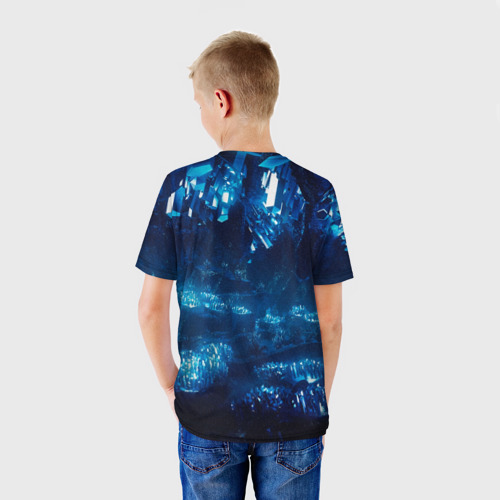 Детская футболка 3D с принтом Deep Rock Galactic / Gunner, вид сзади #2