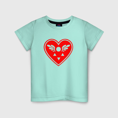 Детская футболка с принтом Значок Deltarune пиксель, вид спереди #2