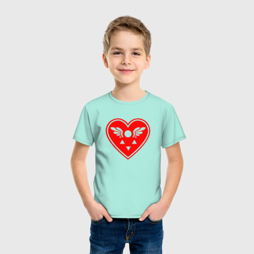 Детская футболка с принтом Значок Deltarune пиксель, фото на моделе #1