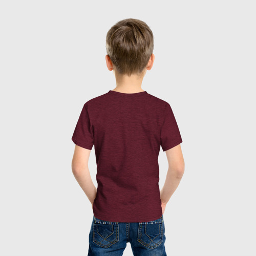 Детская футболка с принтом Deltarune logo надпись, вид сзади #2