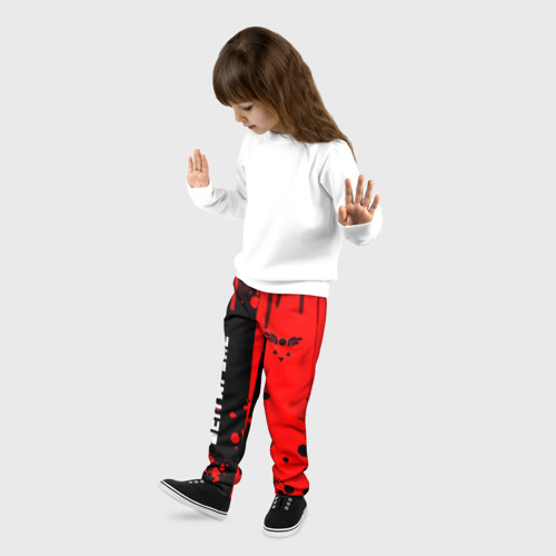 Детские брюки 3D с принтом Deltarune black & red, фото на моделе #1