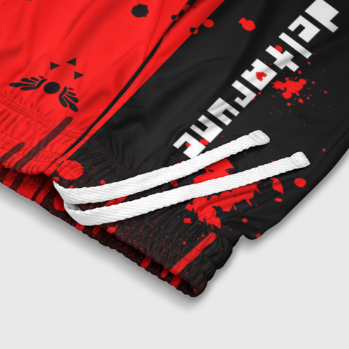 Детские спортивные шорты 3D с принтом Deltarune black & red, фото #4