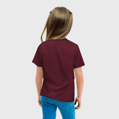 Детская футболка с принтом Deltarune сердце, вид сзади #2
