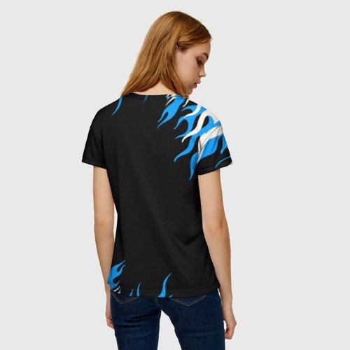 Женская футболка 3D с принтом [Deltarune] - Нарисованный огонь, вид сзади #2