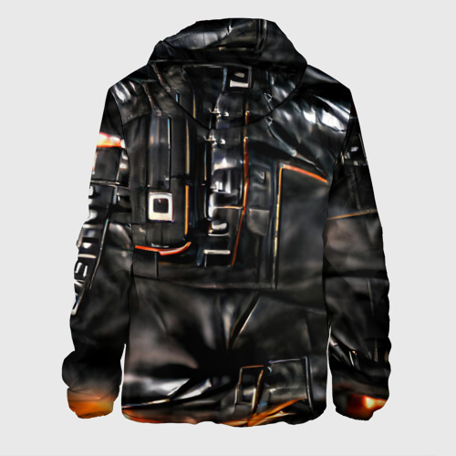 Мужская куртка 3D с принтом Стиль терминатора, вид сзади #1