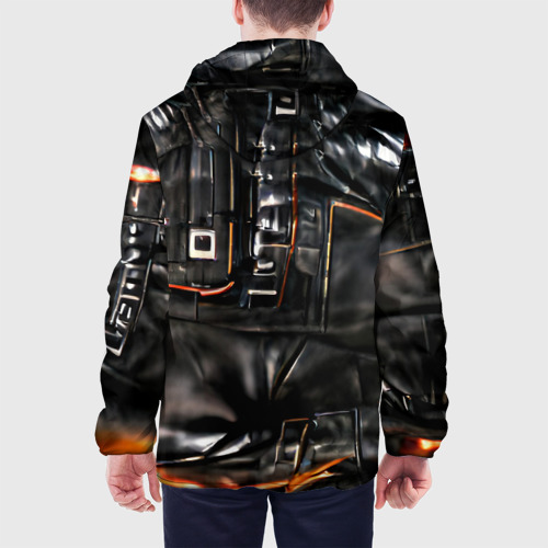 Мужская куртка 3D с принтом Стиль терминатора, вид сзади #2