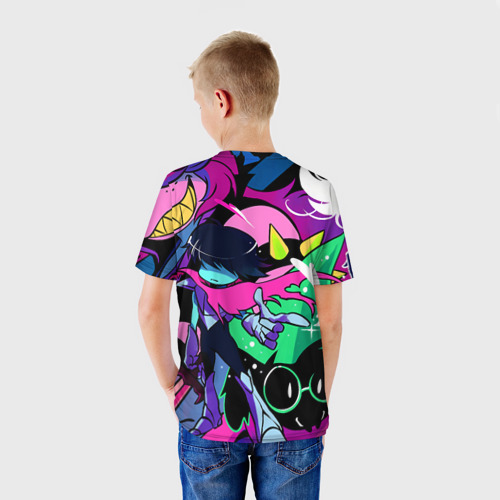 Детская футболка 3D с принтом Deltarune / Дельта Руна, вид сзади #2
