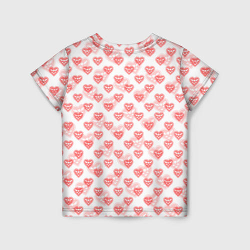 Детская футболка 3D с принтом DELTARUNE PATTERN | LOGO, вид сзади #1