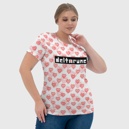 Женская футболка 3D с принтом DELTARUNE PATTERN | LOGO, фото #4
