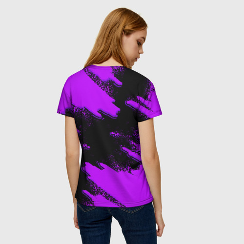 Женская футболка 3D с принтом Geometry Dash game - Геометри Дэш, вид сзади #2