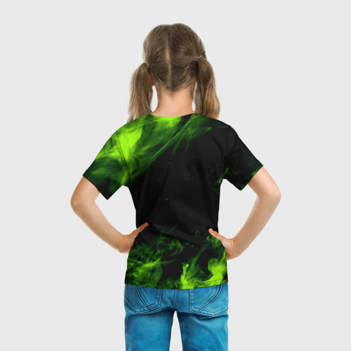 Детская футболка 3D с принтом Battletoads Rash, вид сзади #2