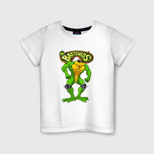 Детская футболка с принтом Battletoads Боевые жабы Рэш, вид спереди #2
