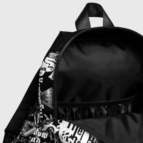 Детский рюкзак 3D с принтом Король и Шут чёрно белый клоун, фото #4