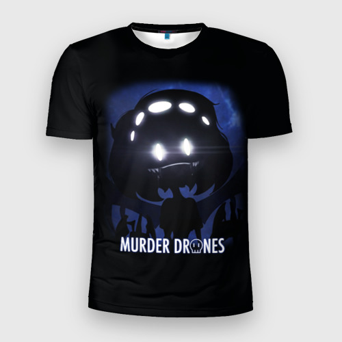 Мужская футболка 3D Slim с принтом MURDER DRONES - ДРОНЫ-УБИЙЦЫ - Serial Designation V, вид спереди #2
