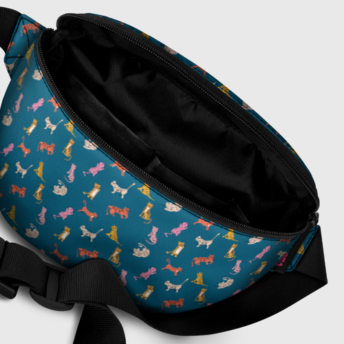 Поясная сумка 3D с принтом Тигрята на темном фоне, фото #6