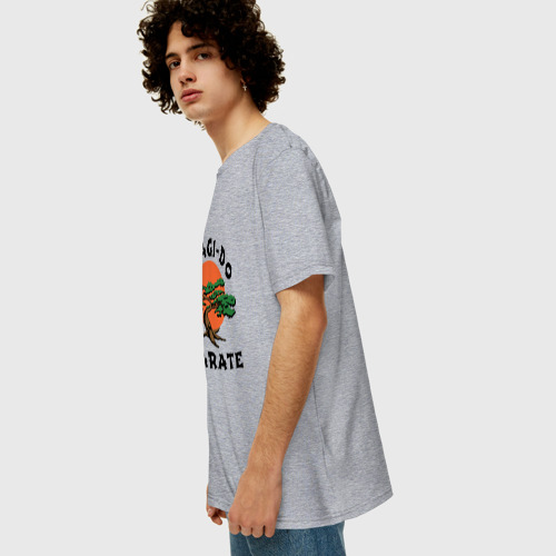 Мужская футболка хлопок Oversize с принтом Мияги до, вид сбоку #3
