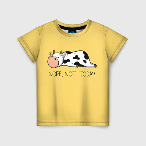 Детская 3D футболка с принтом Nope, not today, вид спереди #2