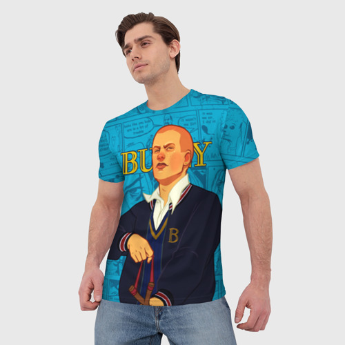 Мужская 3D футболка с принтом Bully, Джимми Хопкинс, фото на моделе #1