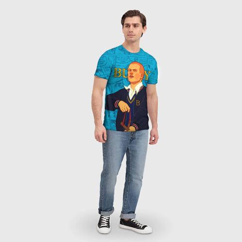 Мужская 3D футболка с принтом Bully, Джимми Хопкинс, вид сбоку #3