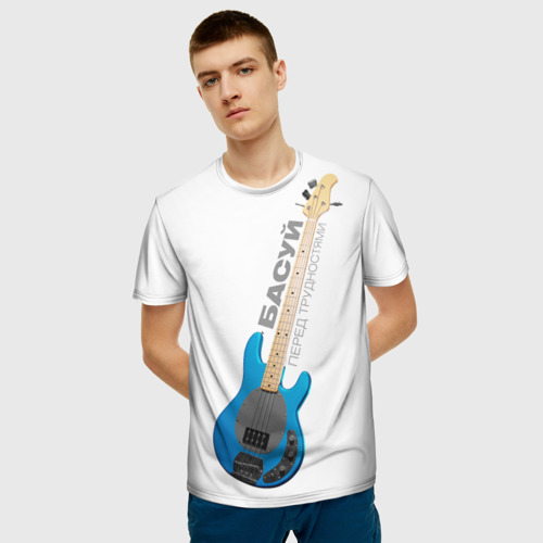 Мужская 3D футболка с принтом Басуй, фото на моделе #1