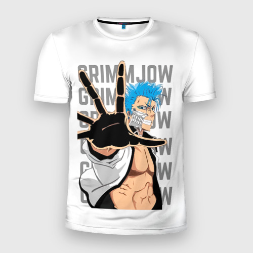 Мужская футболка 3D Slim с принтом Гриммджоу Джагерджак - Блич, вид спереди #2